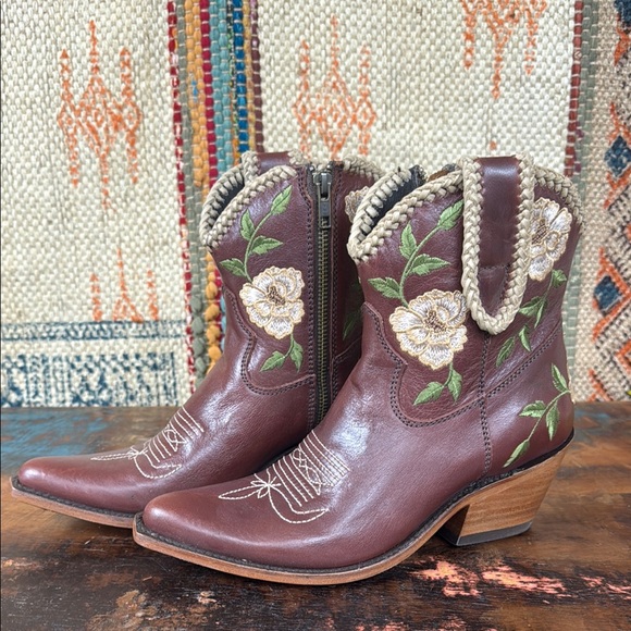 LIBERTY Black Shoes - Liberty Black Stitched Embroidered Boots. New with tags.